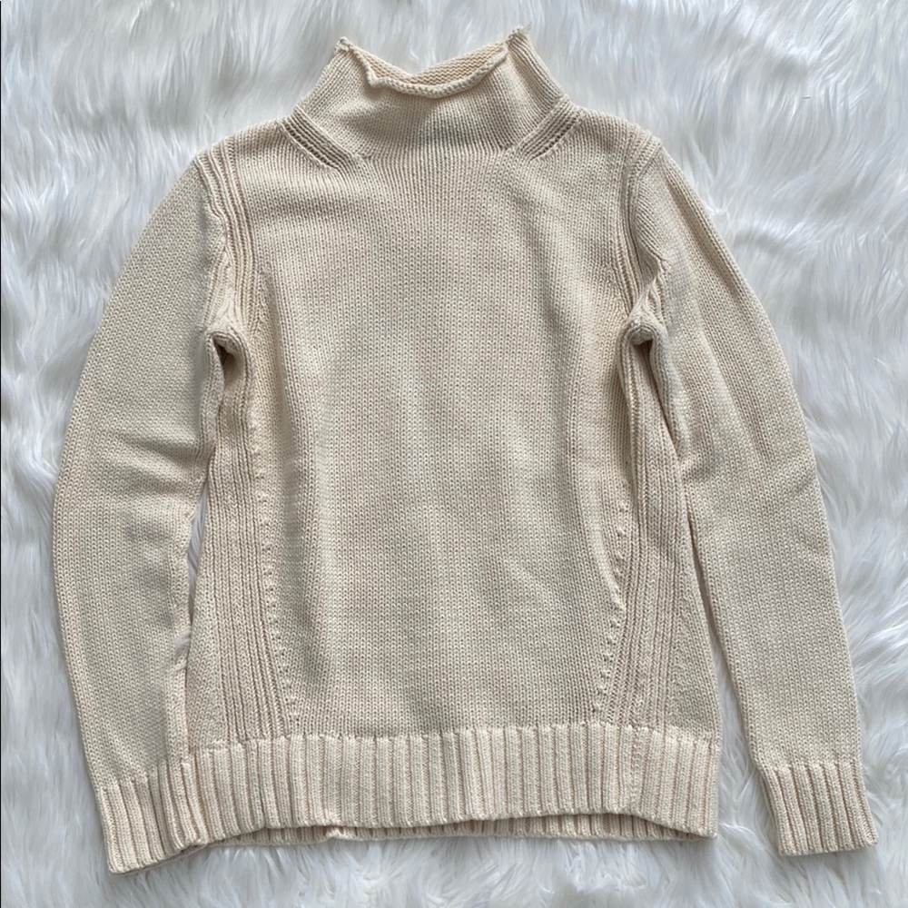 JCrew Cotton Roll-Neck Sweater